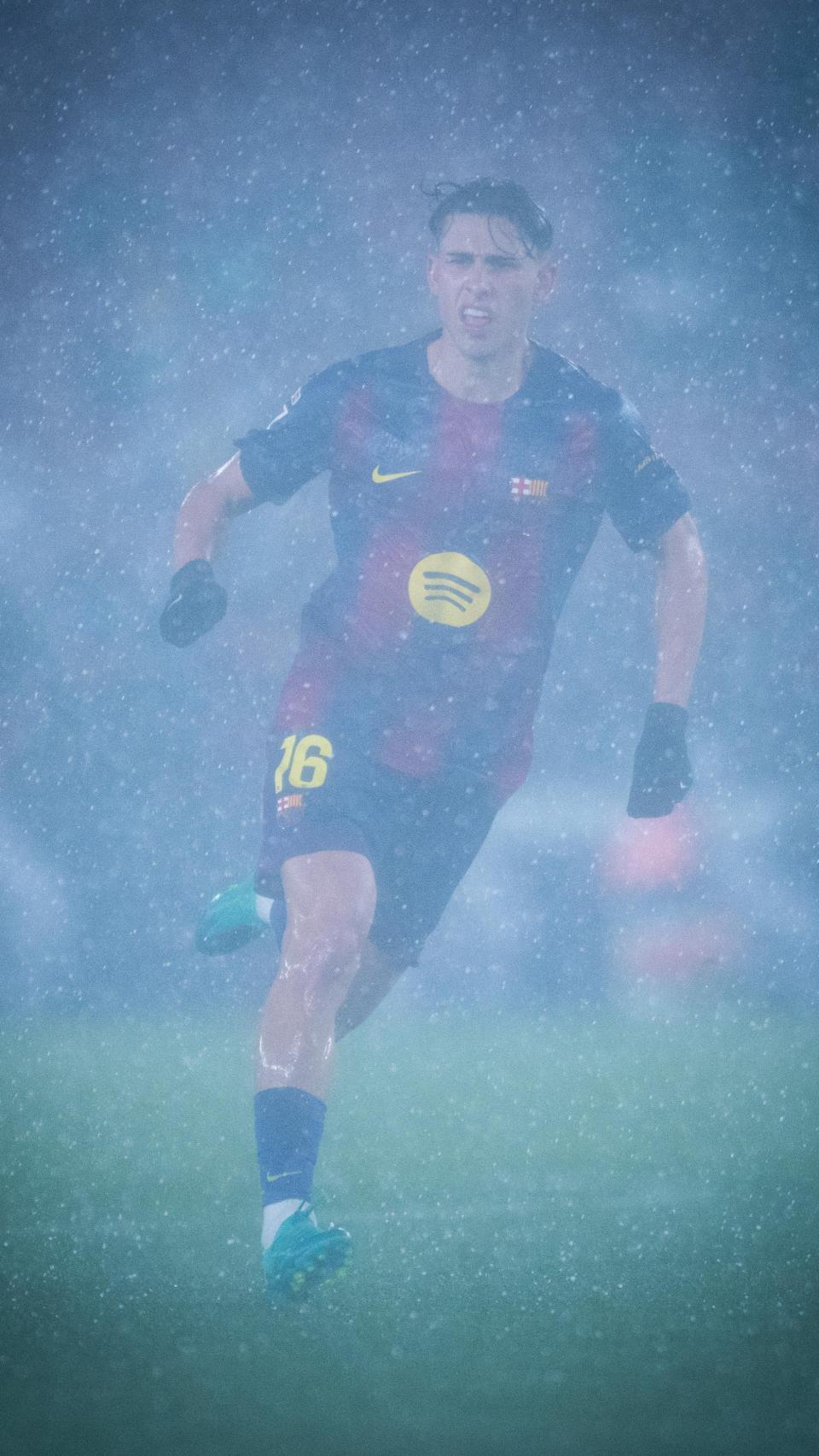 Fermín, en el tram final del Barça-Oviedo