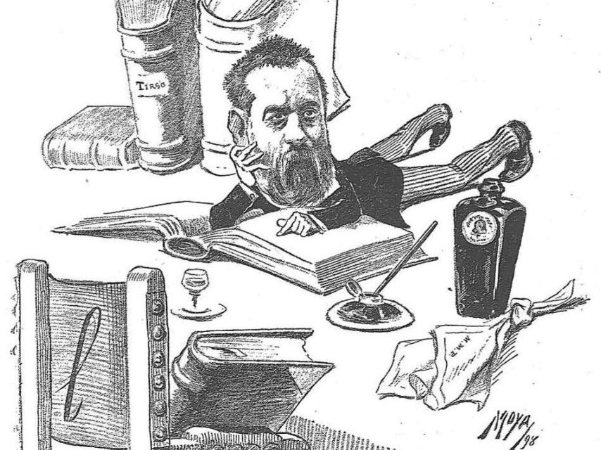 Caricatura de Marcelino Menéndez i Pelayo (1898)