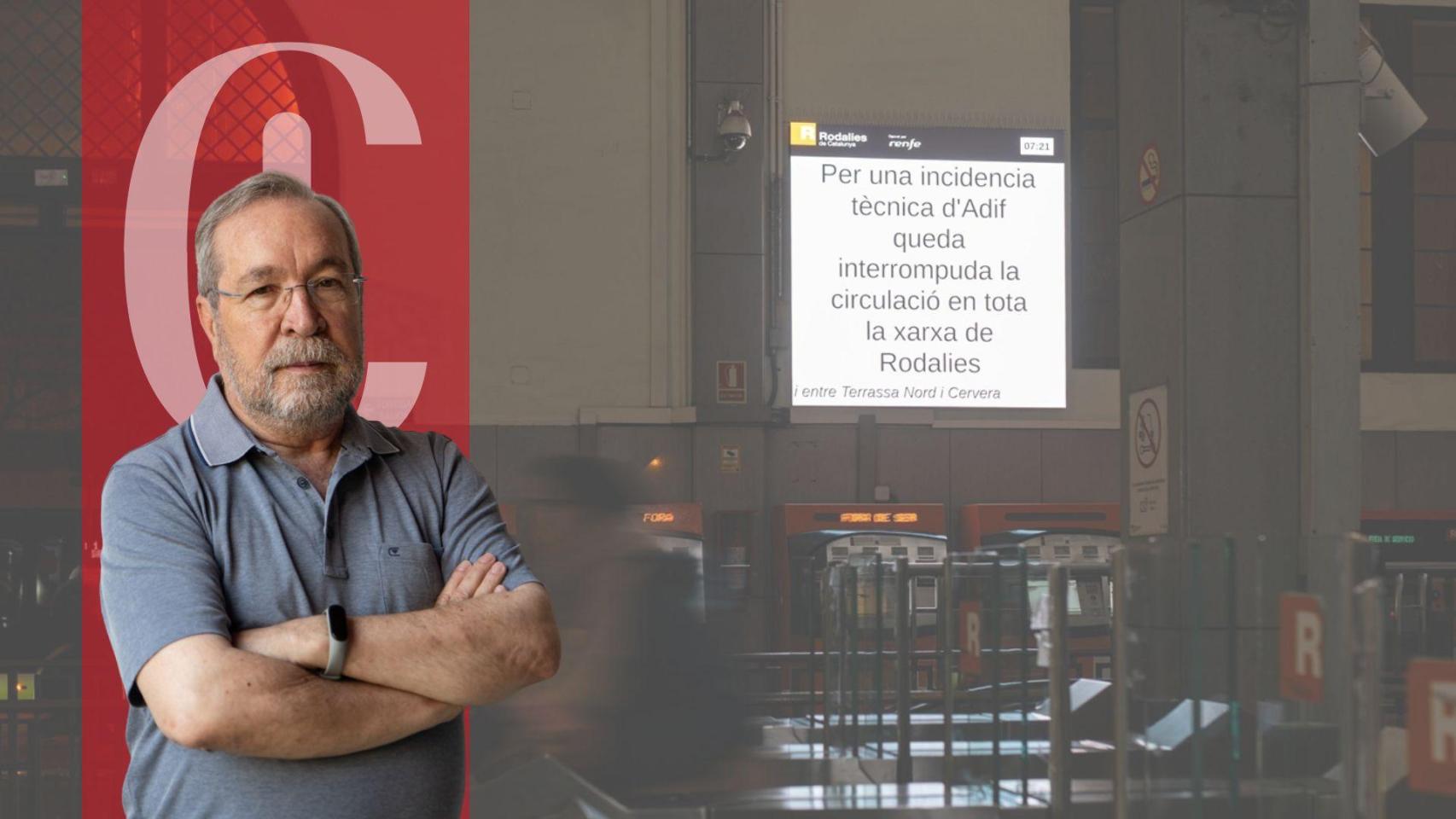 Cartel informativo en la Estación de Fabra i Puig, a 26 de enero de 2026, en Barcelona