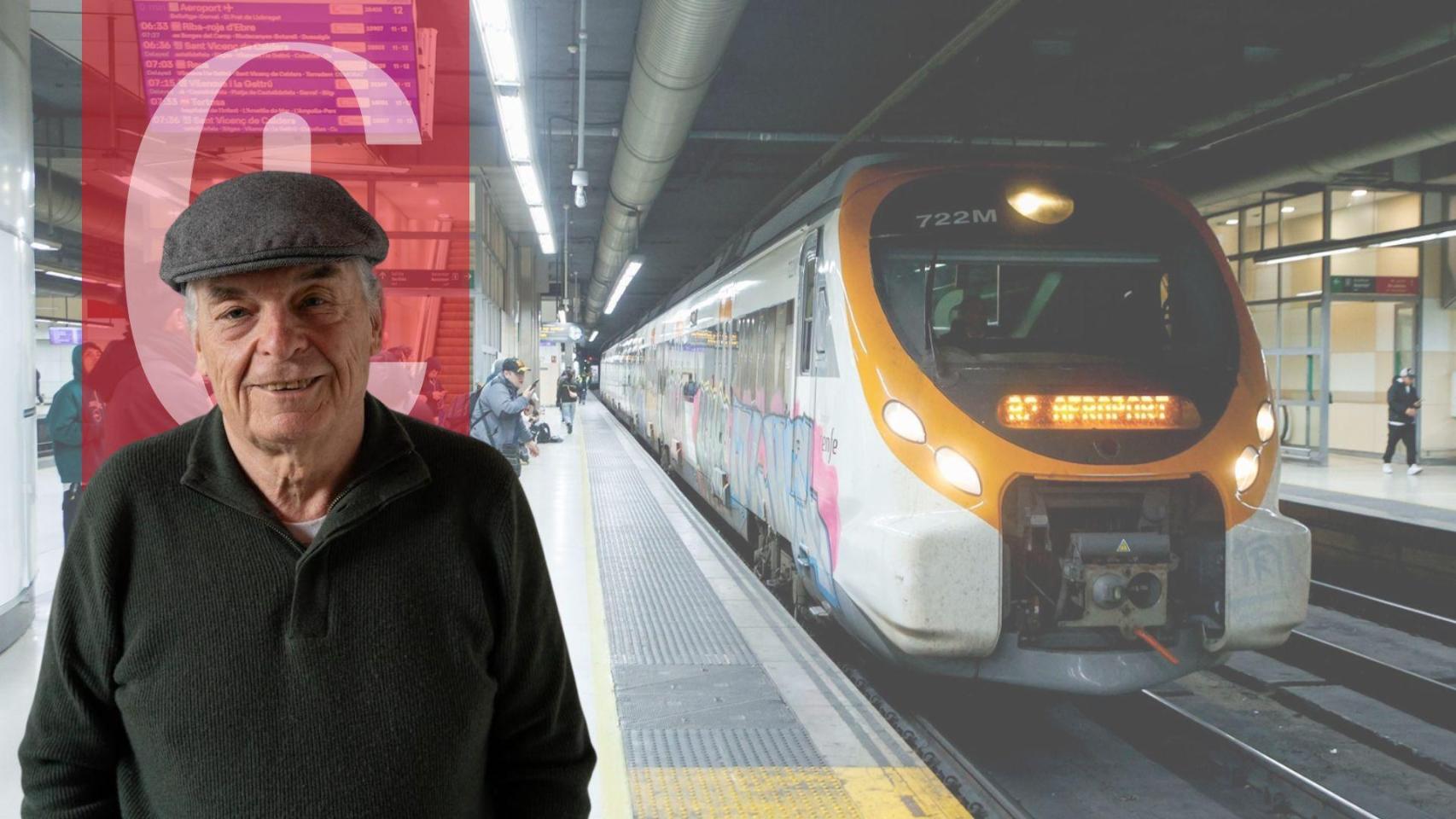 Un tren de Rodalies sin servicio