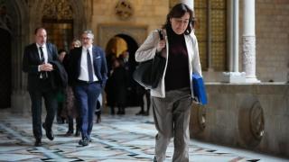 La consellera de Territorio, Vivienda y Transición Ecológica, y portavoz del Govern, Silvia Paneque, se dirige a la reunión semanal del Govern de Cataluña en una imagen de archivo