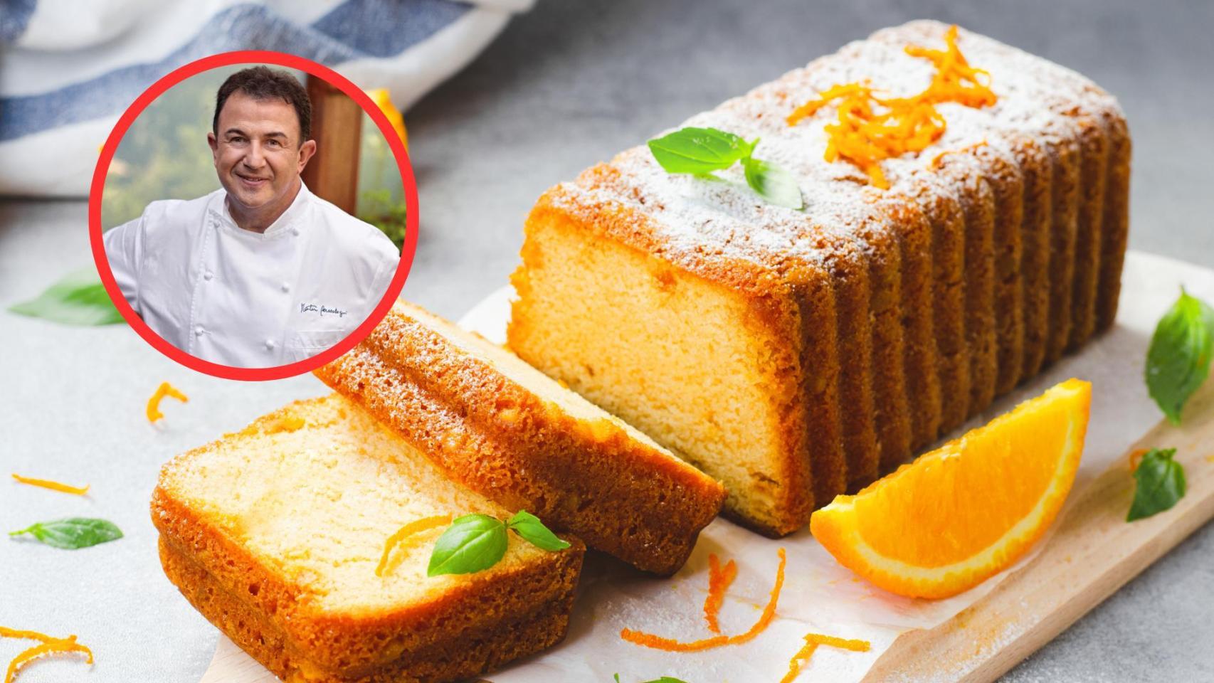 Martín Berasategui y bizcocho de naranja