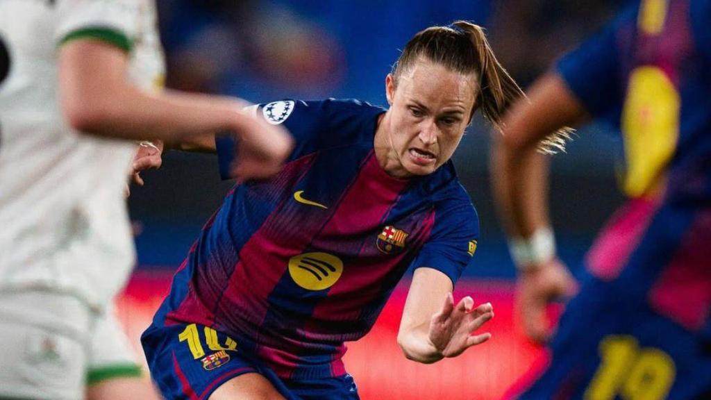 Caroline Graham Hansen en un partido con el Barça Femenino esta temporada 2025-26