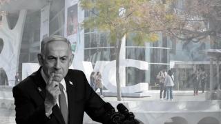 El presidente de Israel, Benjamin Netanyahu, y una imagen del Mobile World Congress