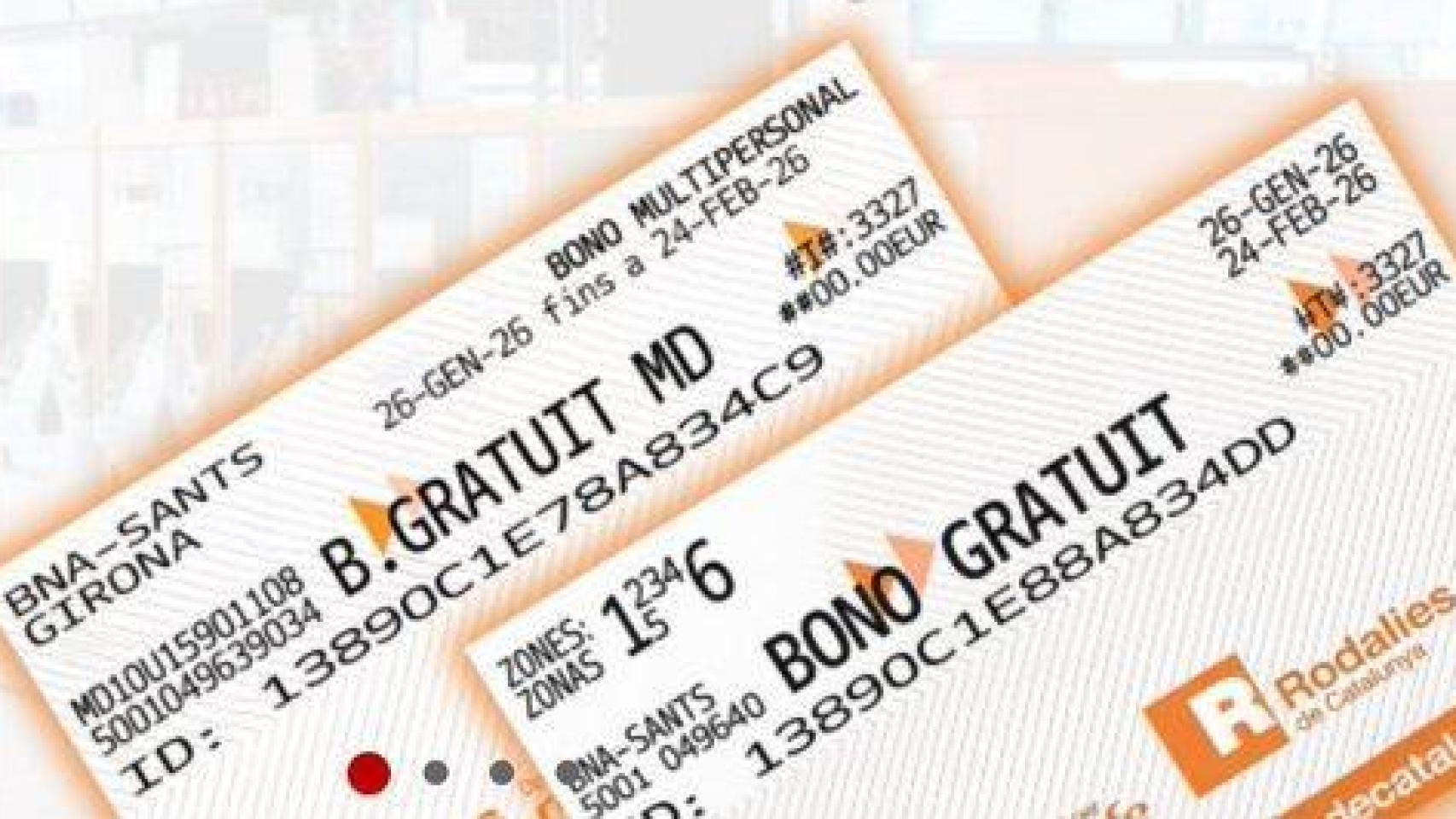 Abonos gratuitos de Rodalies