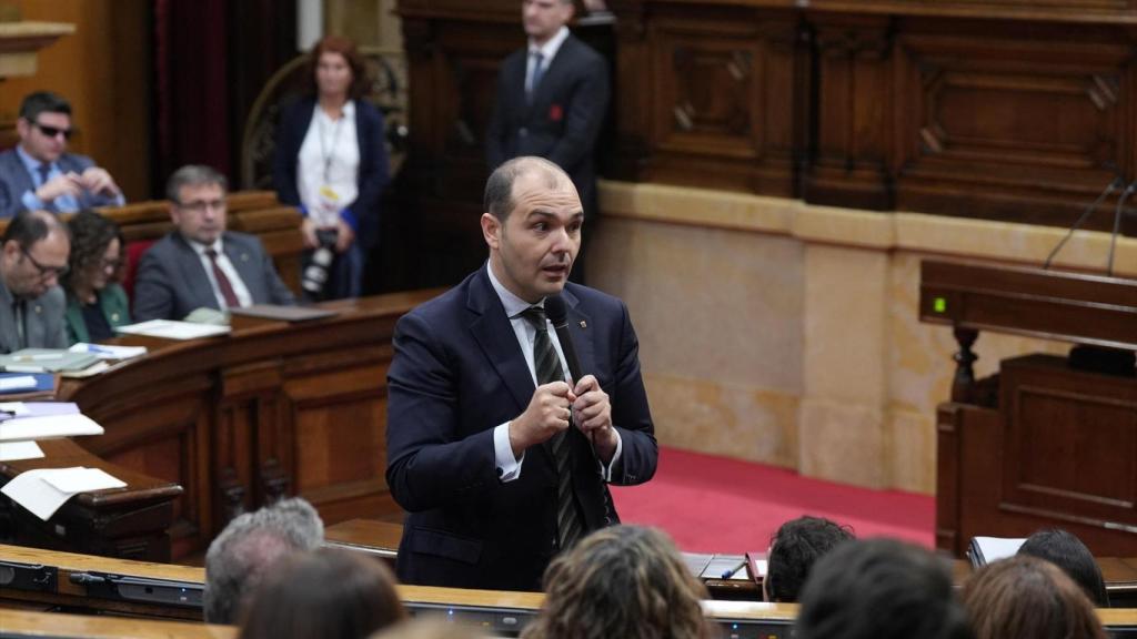 El 'conseller' de Presidencia, Andreu Dalmau, durante una sesión de control al Govern, en el Parlament de Cataluña