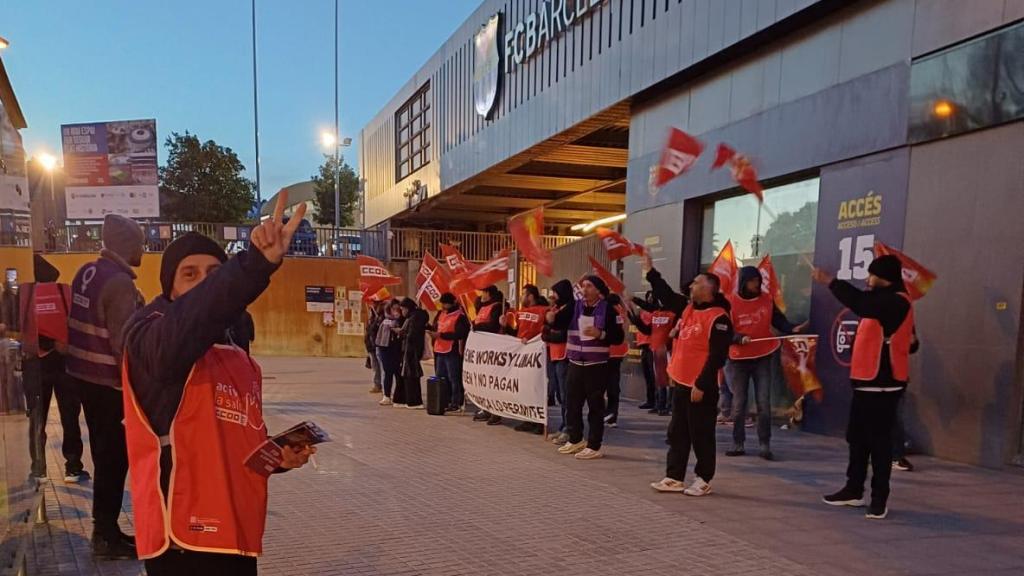Obrers de Ramstar i Ekstreme protesten als voltants del Camp Nou