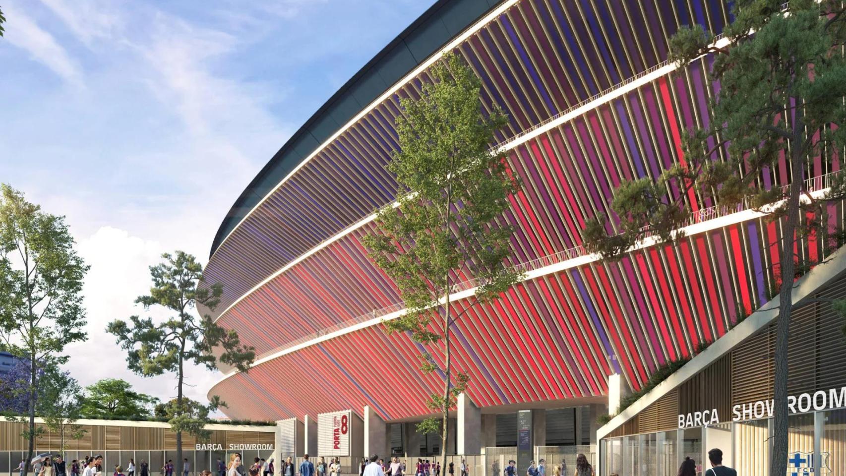 'Render' de la entrada lateral en el futuro Spotify Camp Nou
