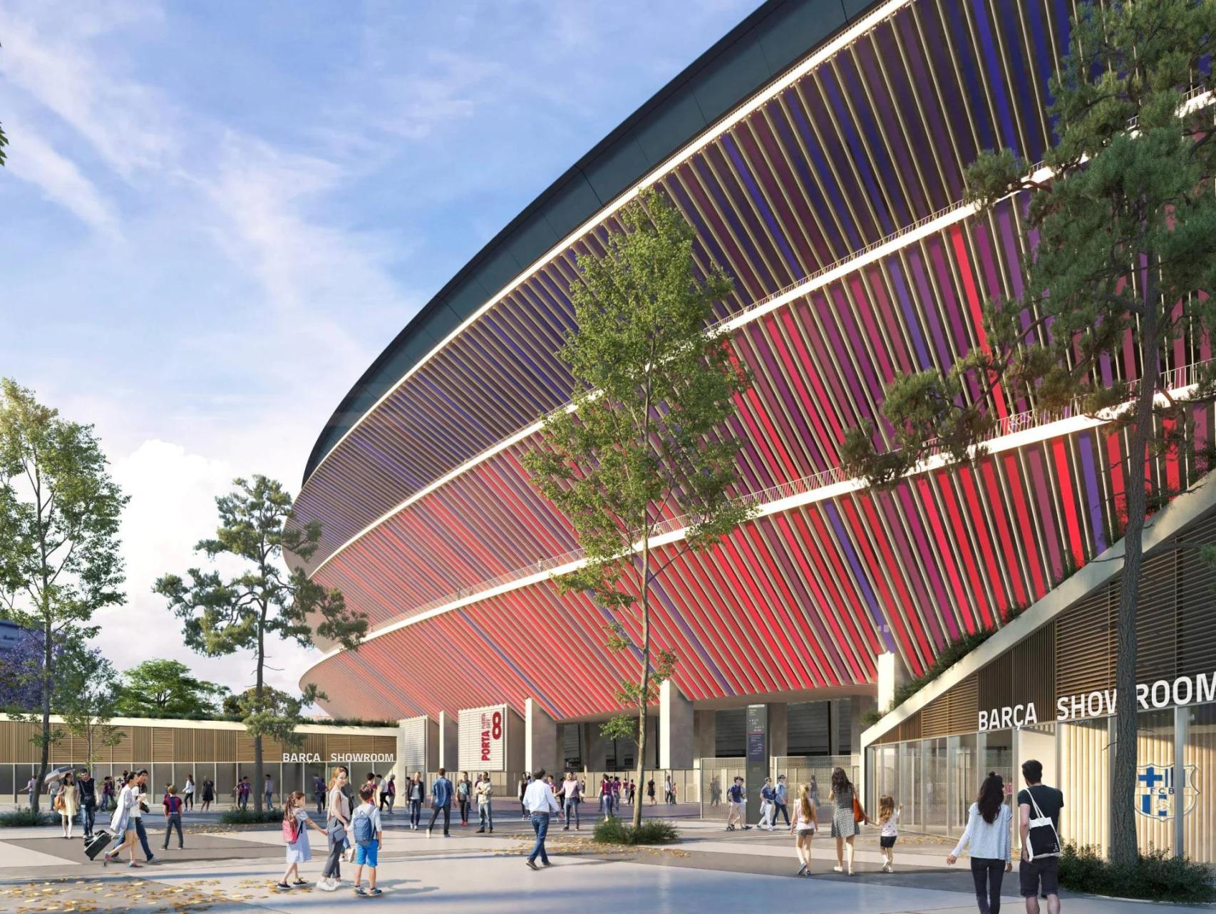 'Render' de la entrada lateral en el futuro Spotify Camp Nou