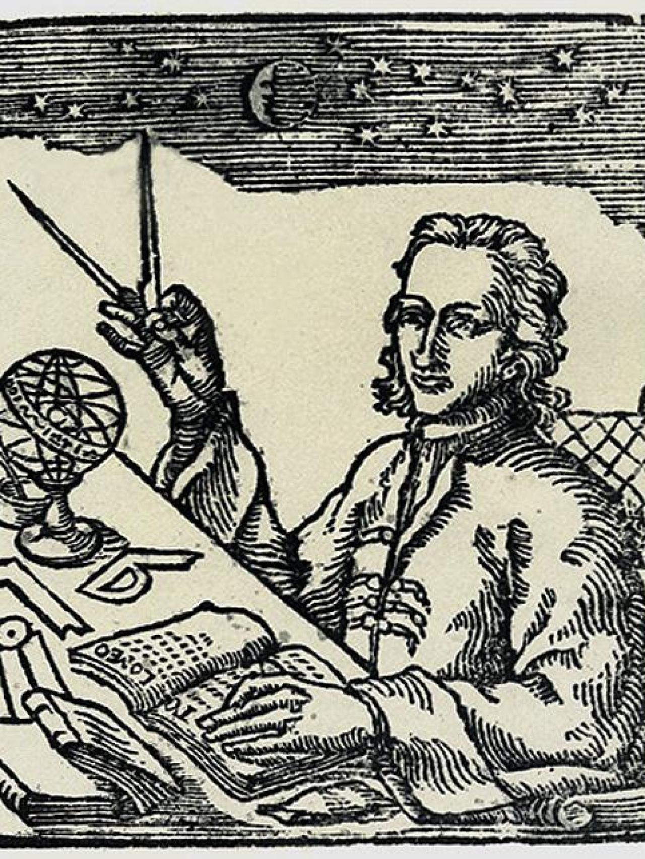 Imatge d'El Gran Piscator de Salamanca del 'Viatge fantàstic' (1725).