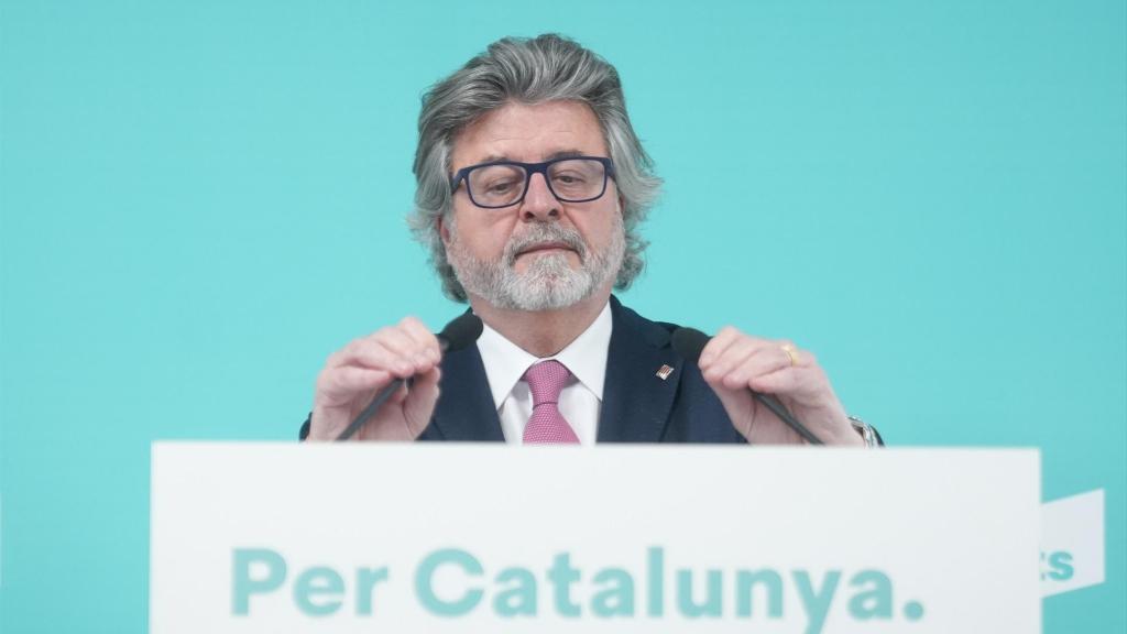 El vicepresidente de Junts, Antoni Castellà, durante una rueda de prensa, a 9 de enero de 2026, en Barcelona, Cataluña (España)