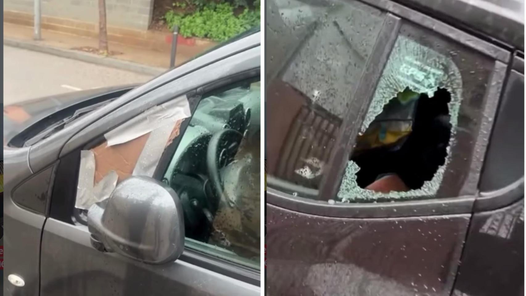 Imágenes de coches dañados en el barrio de El Carmel