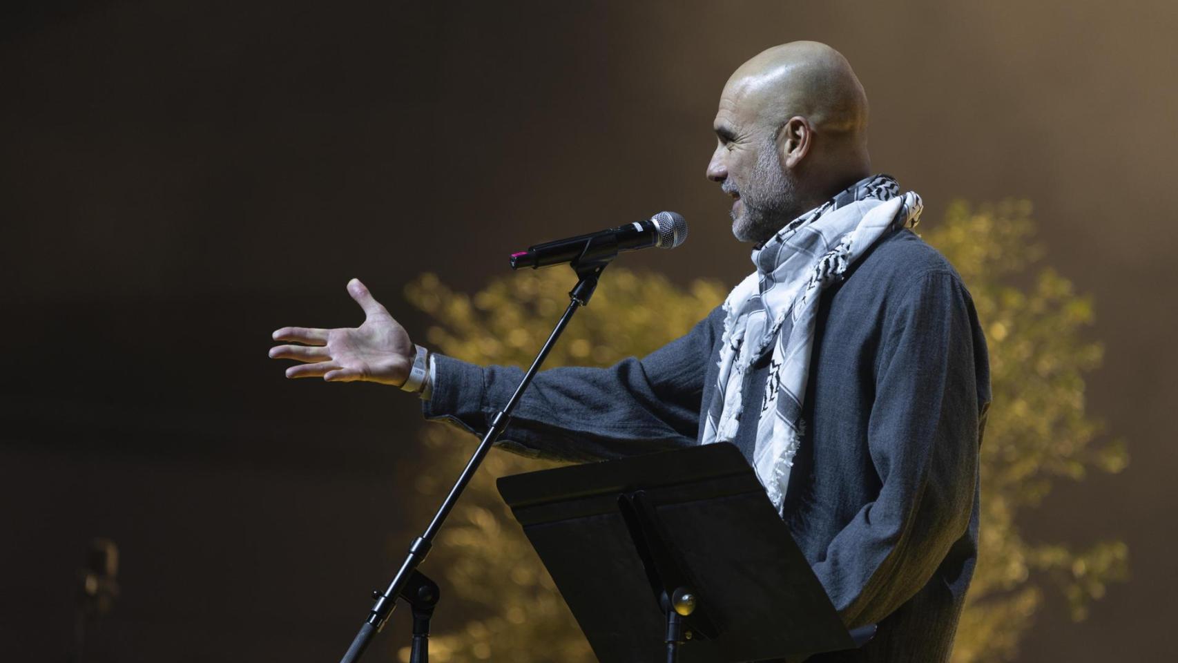Pep Guardiola, en el concierto 'Manifest x Palestina'