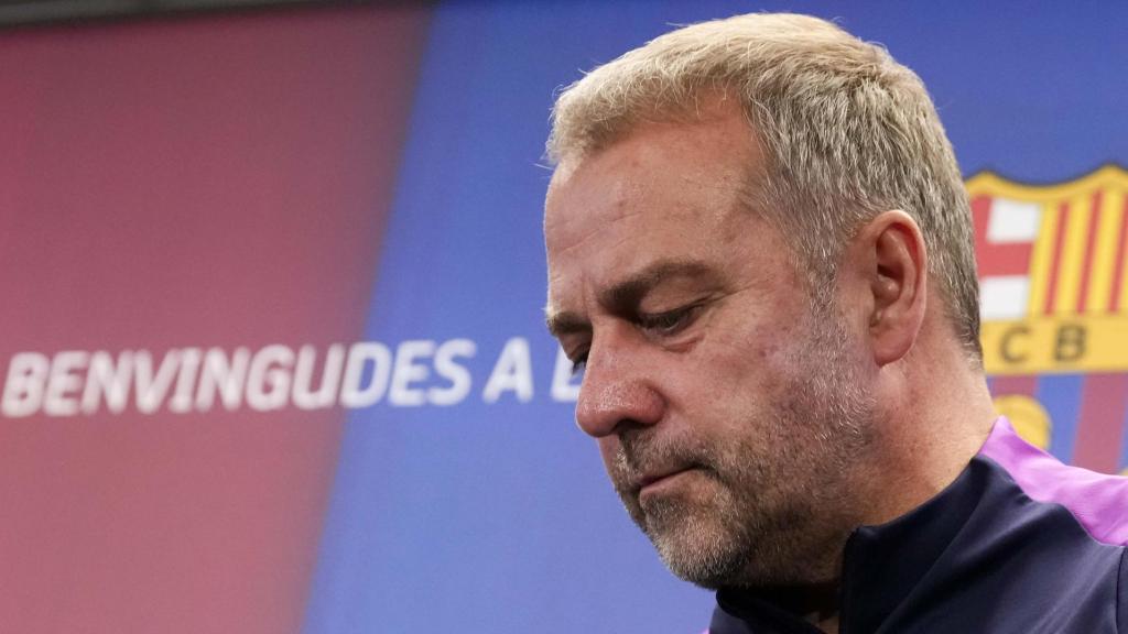 Hansi Flick a la roda de premsa prèvia a l'Elx-Barça