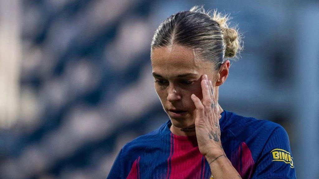 Mapi León en un partido del Barça Femenino durante la temporada 2025-26