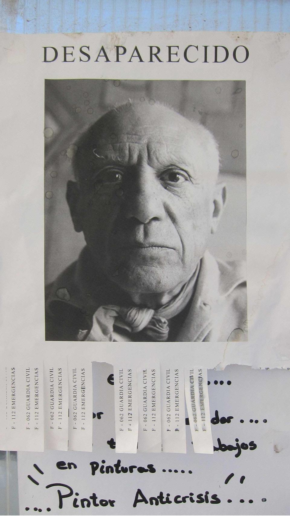 ‘Desaparegut’, un dels treballs de López Cuenca entorn de l'abús de la ‘marca Picasso’.