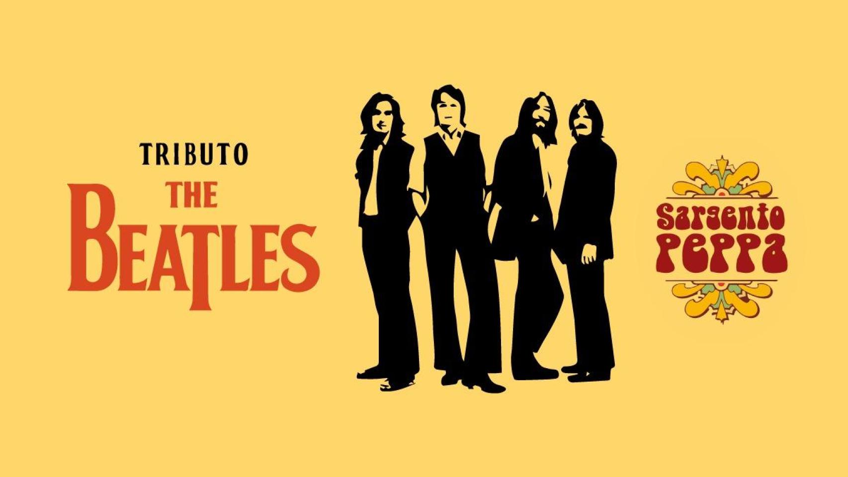 Cartel de un homenaje a The Beatles