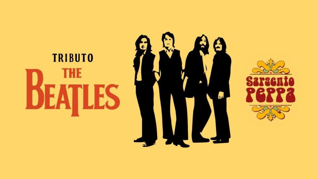 Cartel de un homenaje a The Beatles