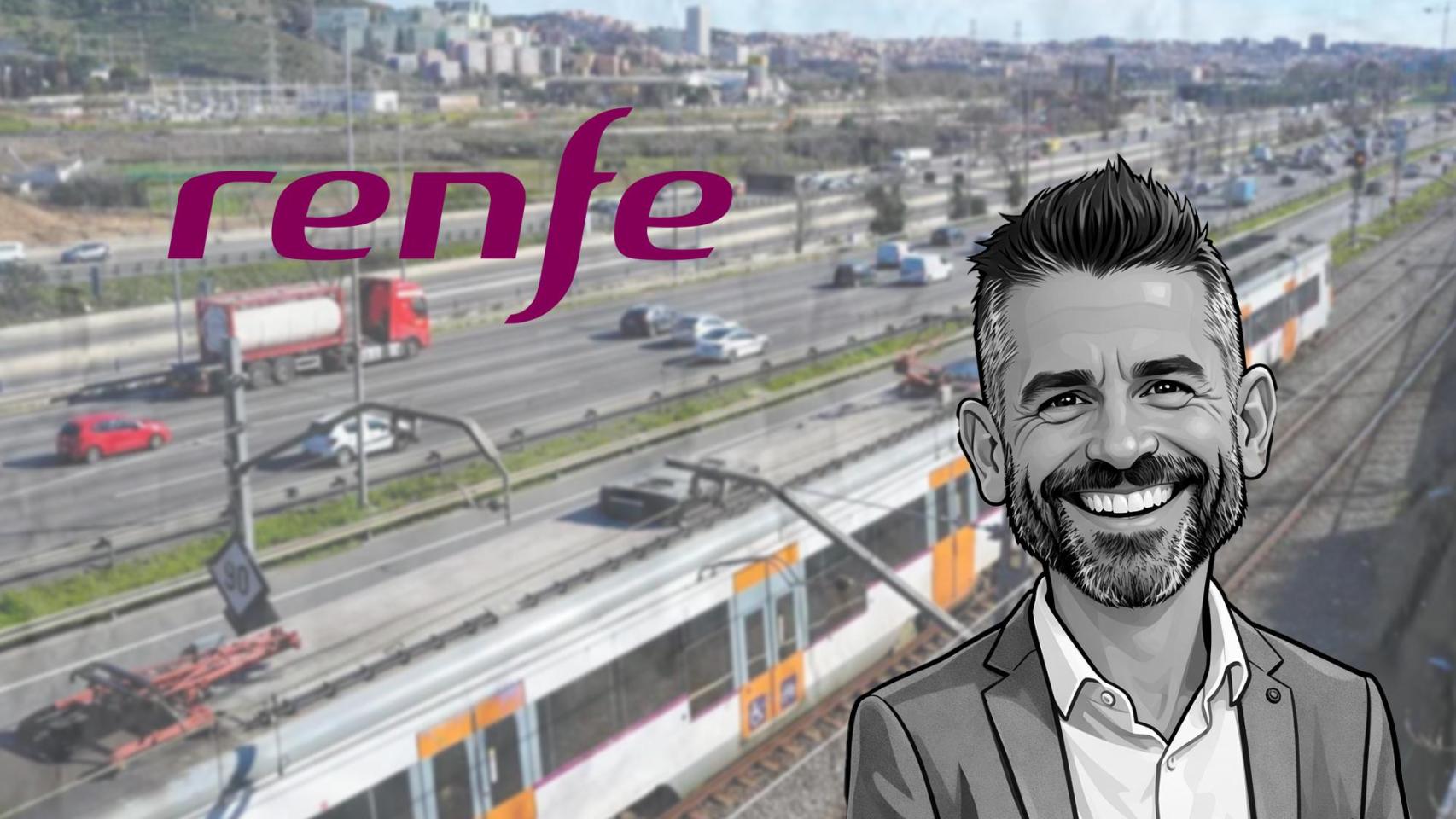 Ilustración de Òscar Playà, nuevo director operativo de Renfe en Cataluña y CEO de Rodalies de Catalunya SME