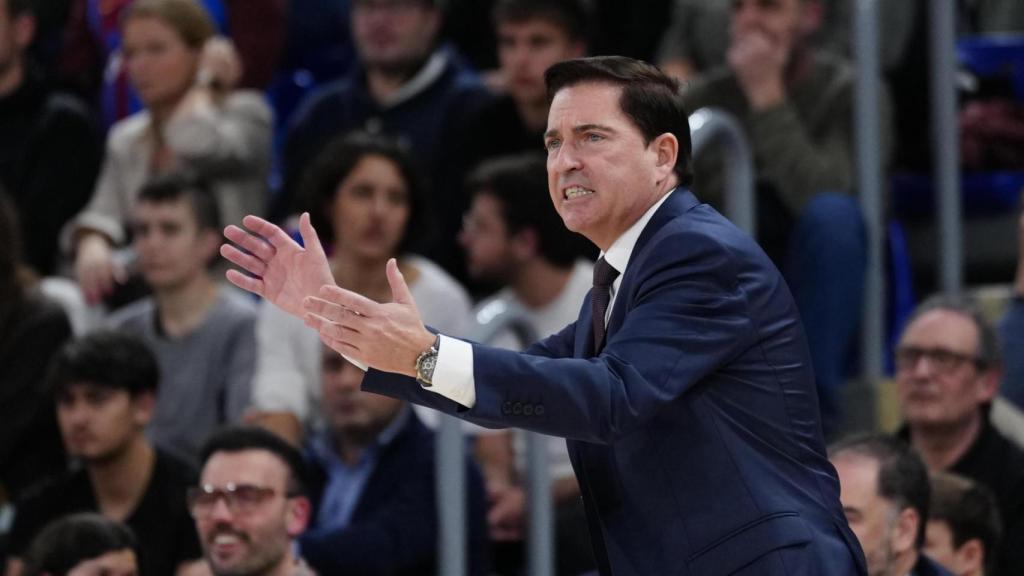 Xavi Pascual en el Barça de basket-Fenerbahce de la Euroliga