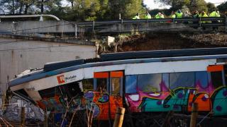 El tren de Rodalies accidentado en Gelida