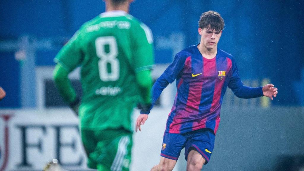 Pol Bernabéu al Juvenil A-Maccabi Haifa de la UEFA Youth League