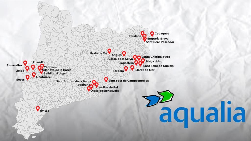 Municipios en los que Aqualia gestiona el ciclo del agua