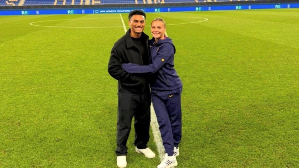 Martine Fenger y Pedro Soma, la nueva pareja de moda del FC Barcelona