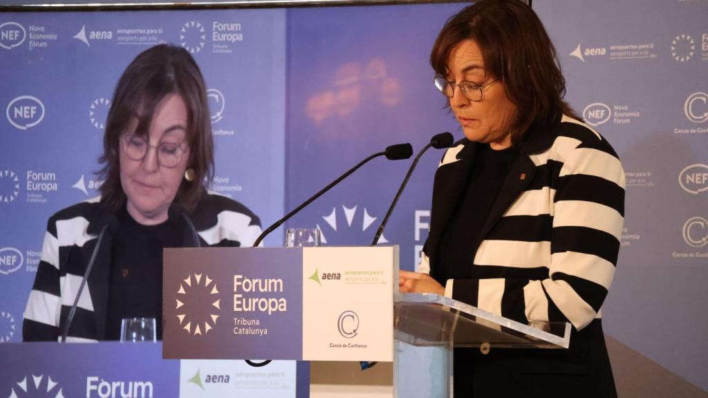 La 'consellera' y portavoz del Govern, Sílvia Paneque, en un encuentro informativo de Nueva Economía Fórum el 6 de febrero de 2026