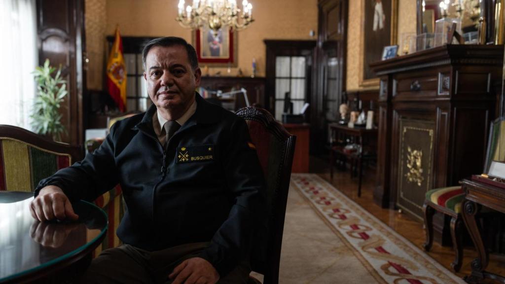 El teniente general Manuel Busquier, en el Palacio de Capitanía de Barcelona