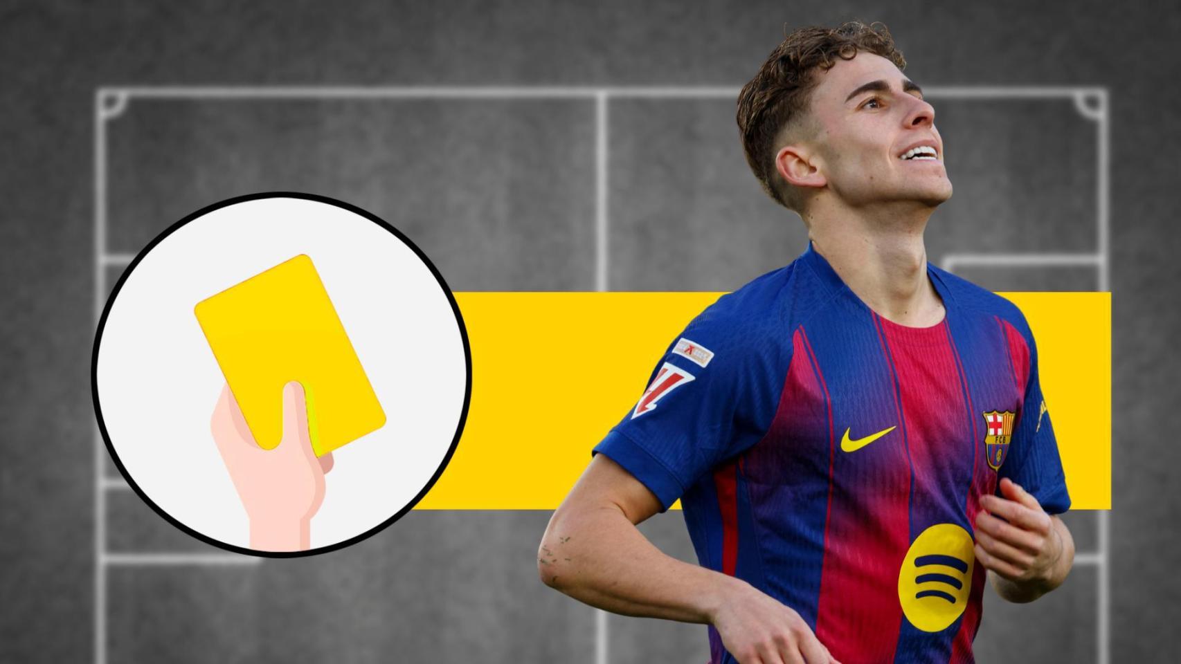 Tarjeta amarilla en el Barça-Mallorca para Fermín López