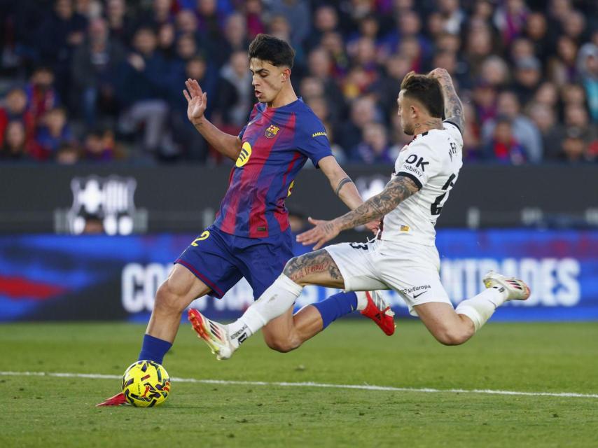 Marc Bernal,en la jugada de su gol al Mallorca
