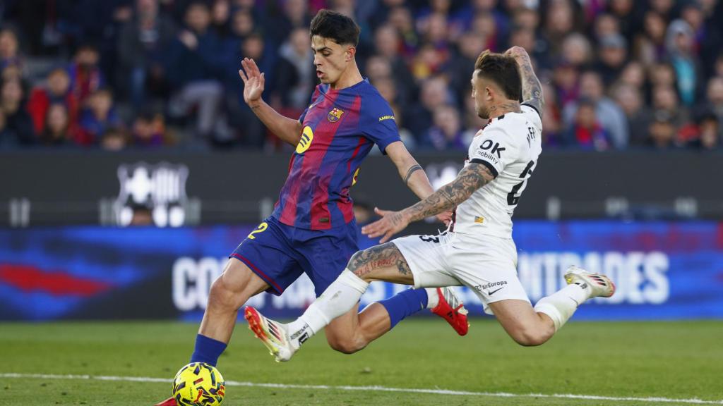 Marc Bernal,en la jugada de su gol al Mallorca