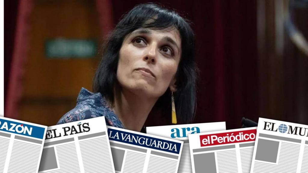 Montaje con una fotografía de la alcaldesa de Ripoll y presidenta de Aliança Catalana, Sílvia Orriols