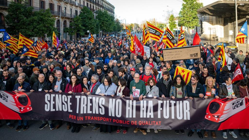 Manifestación contra el caos de Rodalies, en la tarde de este sábado