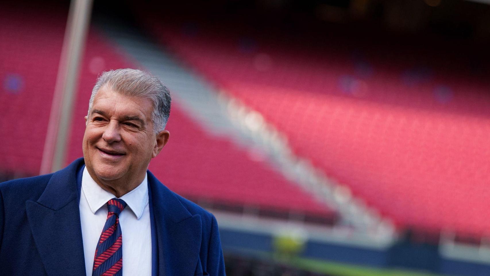 Joan Laporta, en una entrevista para hacer balance sobre su segundo mandato con el Barça