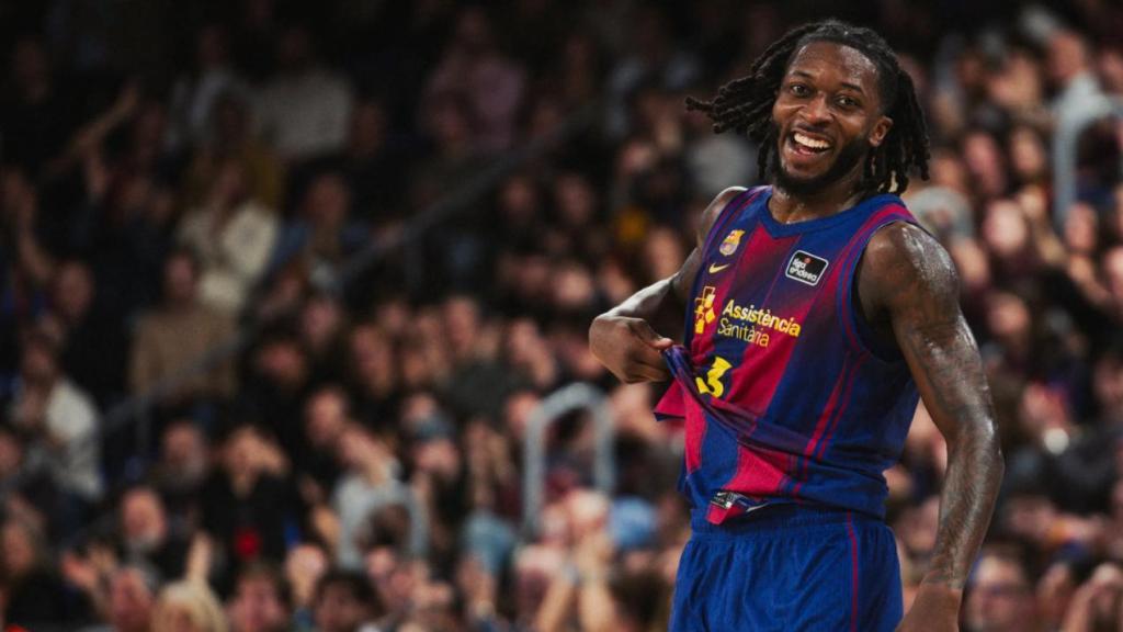 Myles Cale, en el derbi Barça de basket-Bàsquet Girona