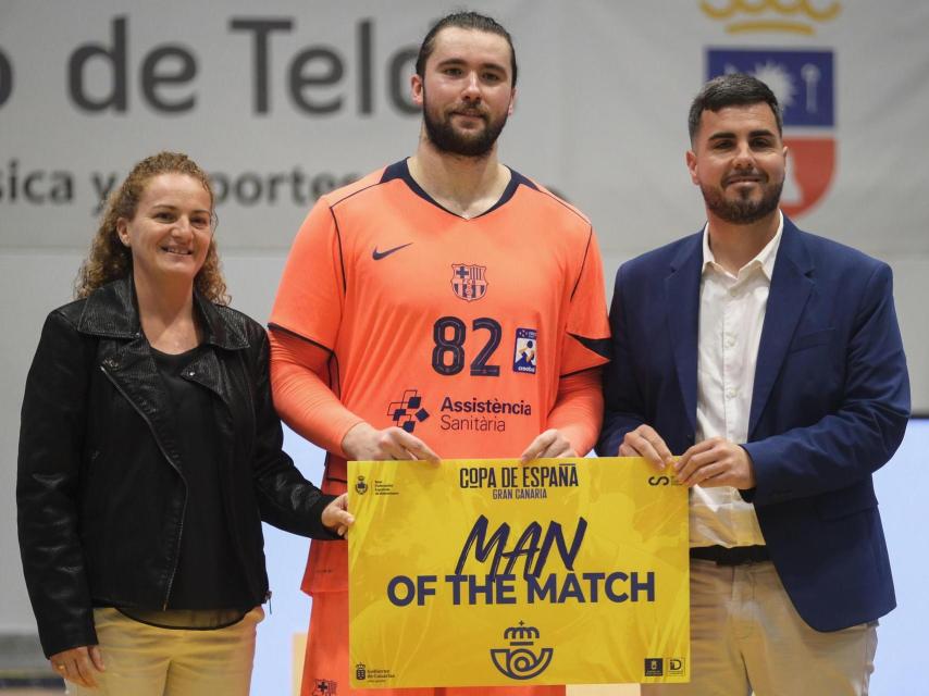Luis Frade, millor jugador de la final d'handbol