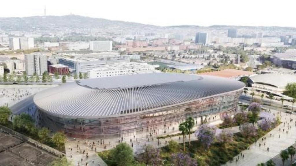 Imatge exterior del futur Palau Blaugrana