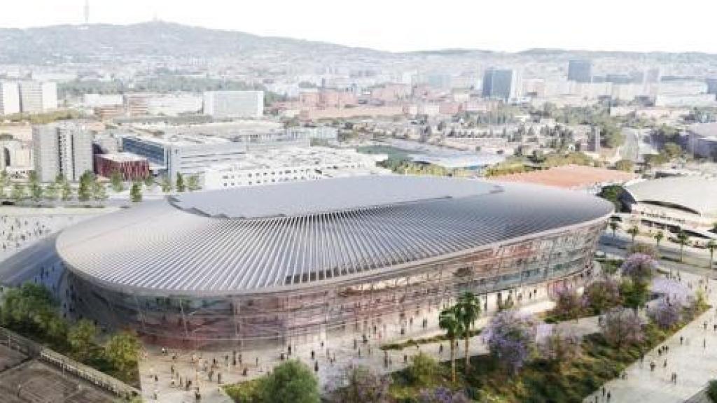 Imatge exterior del futur Palau Blaugrana