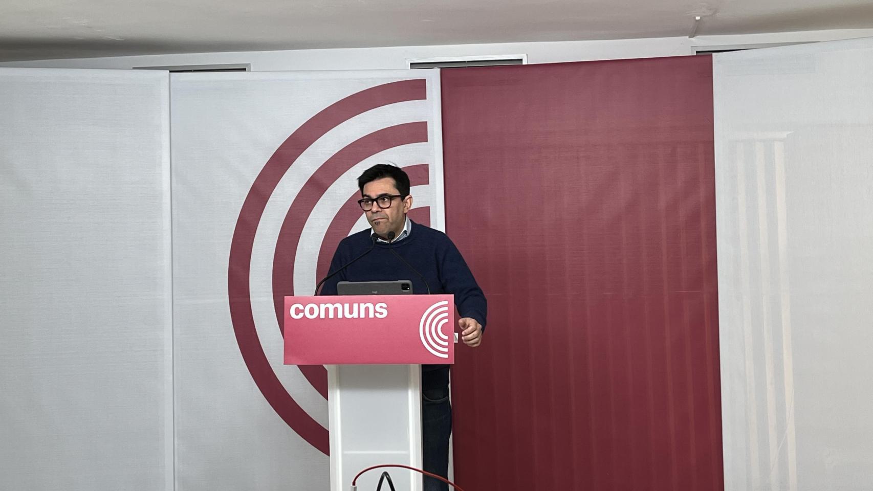 Gerardo Pisarello, en la sede de los Comuns