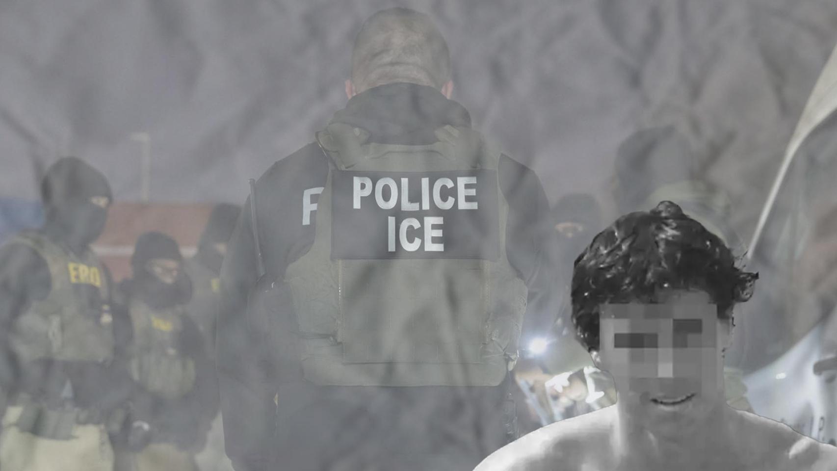 La cara de Lorenzo Armillas con una imagen del ICE de fondo