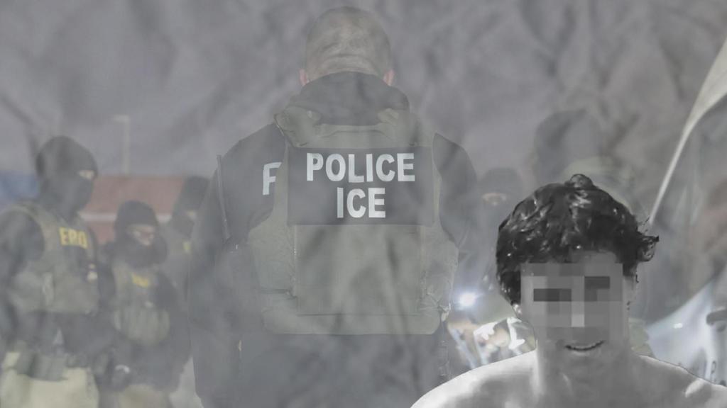 La cara de Lorenzo Armillas con una imagen del ICE de fondo