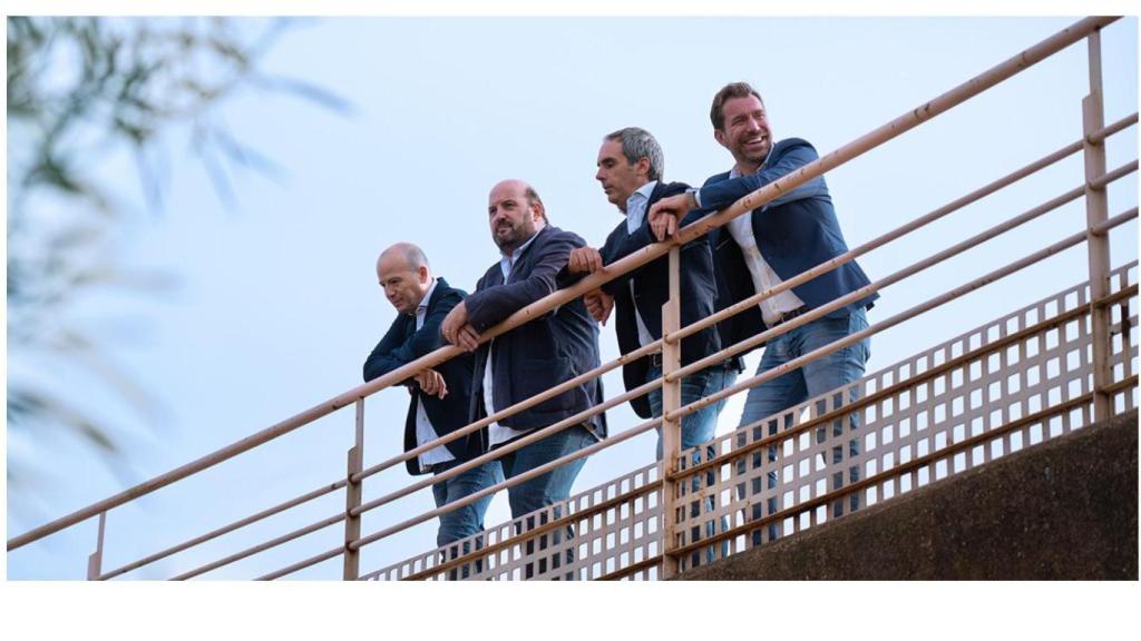 Los cuatro socios de Unlock Engagement en el apartado de 'sobre nosotros' de la web, antes de que la foto fuese eliminada