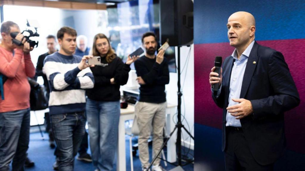 Xavier Vilajoana, en la inauguración de su nueva sede en Avinguda Diagonal 682