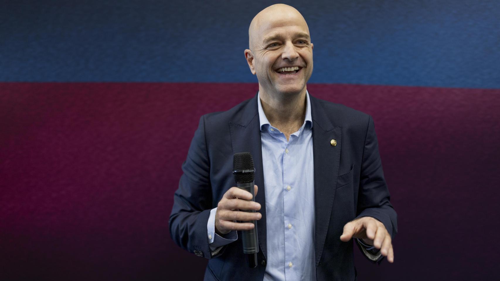 Xavi Vilajoana, durante el acto de inauguración de su sede en la Avenida Diagonal 682