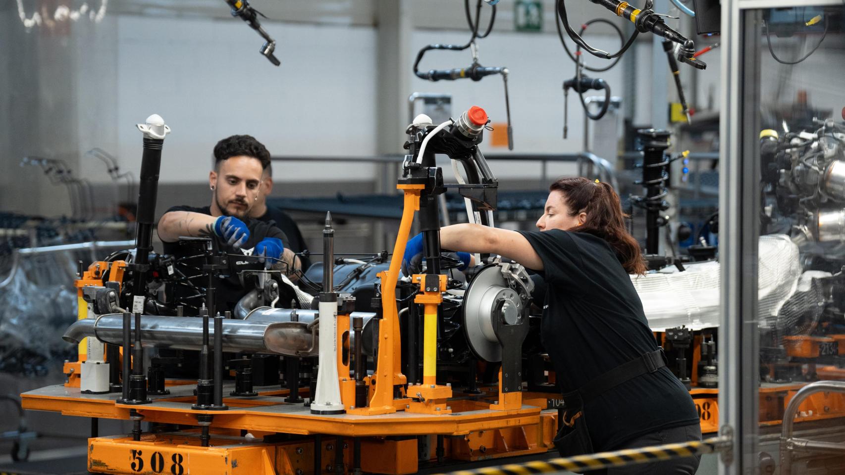 Imagen de una línea de montaje de Seat