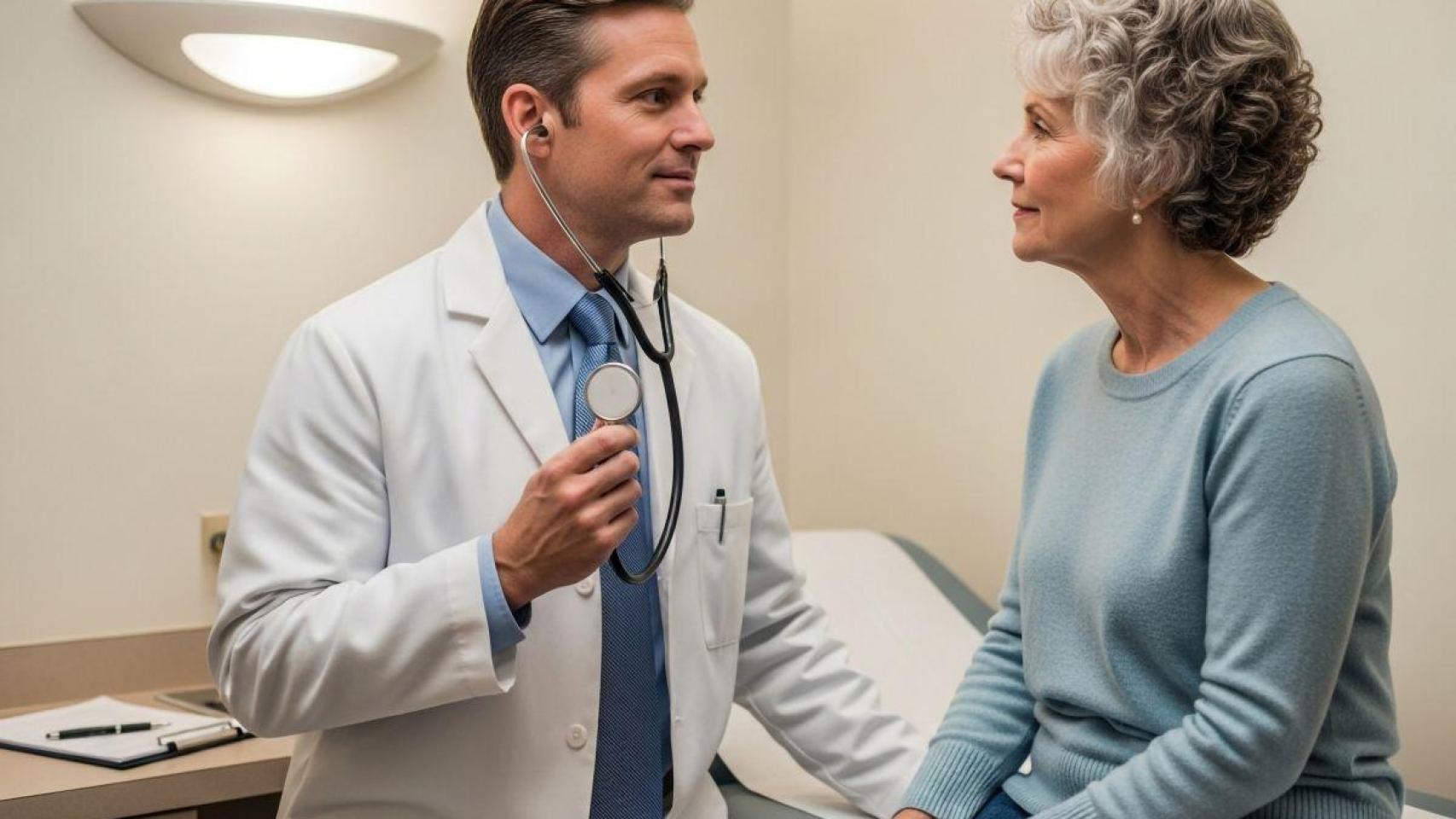 Médico en una consulta