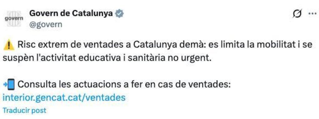 Mensaje del Govern