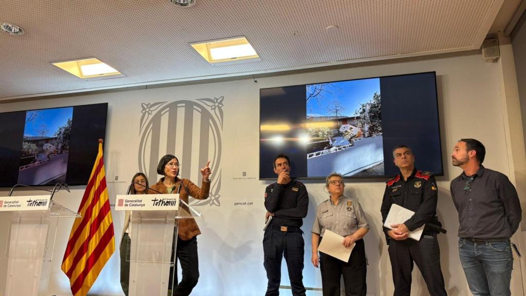 Núria Parlon, 'consellera' de Interior, en una de sus comparecencias este jueves